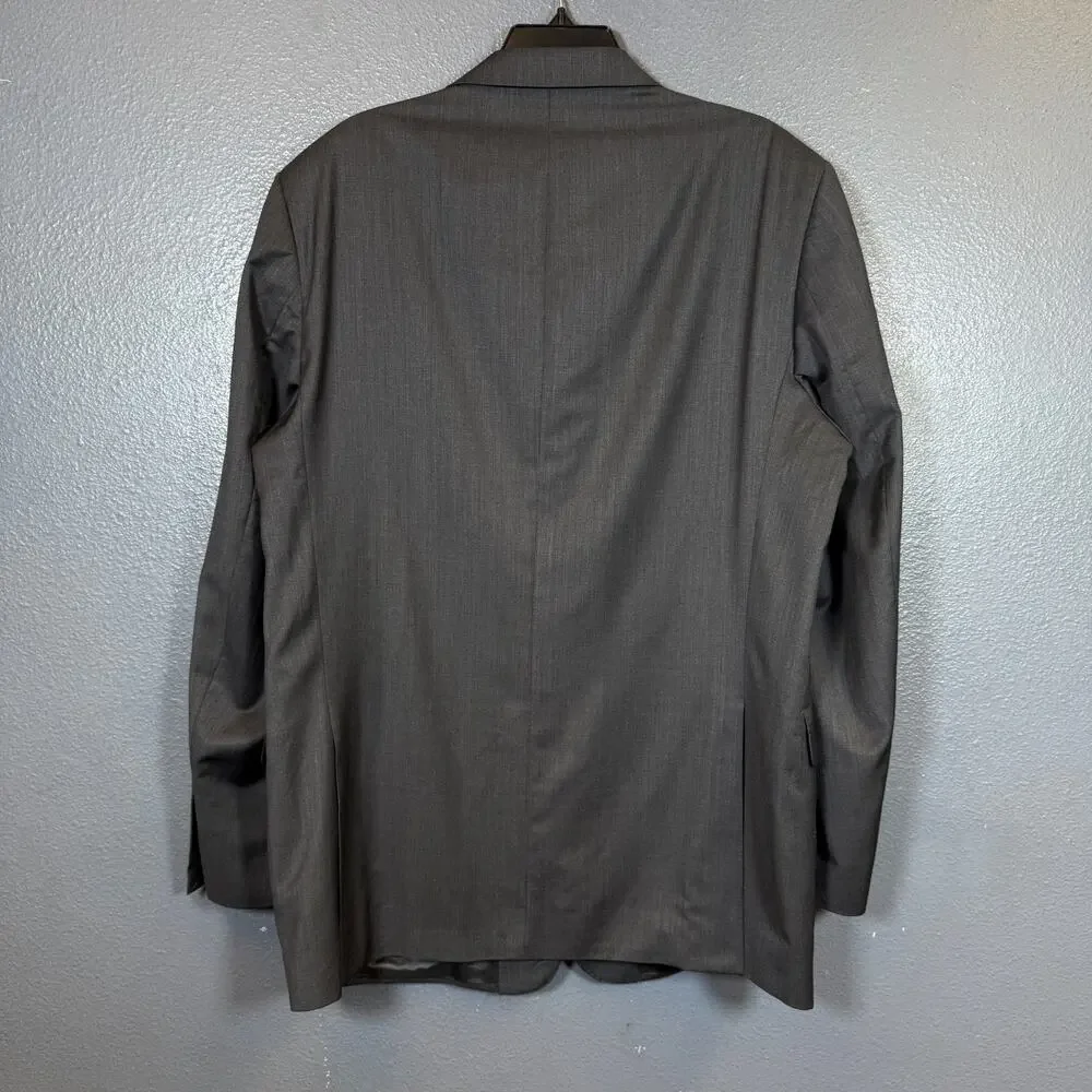 Ermenegildo Zegna 44 men's grey wool 2 dots wool blazer Saks Fifth Avenue